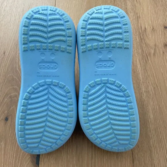 CROCS Shoes Women 7 Classic Platform Clogs Blue 207521 Lightweight Men 5 - Picture 8 of 13